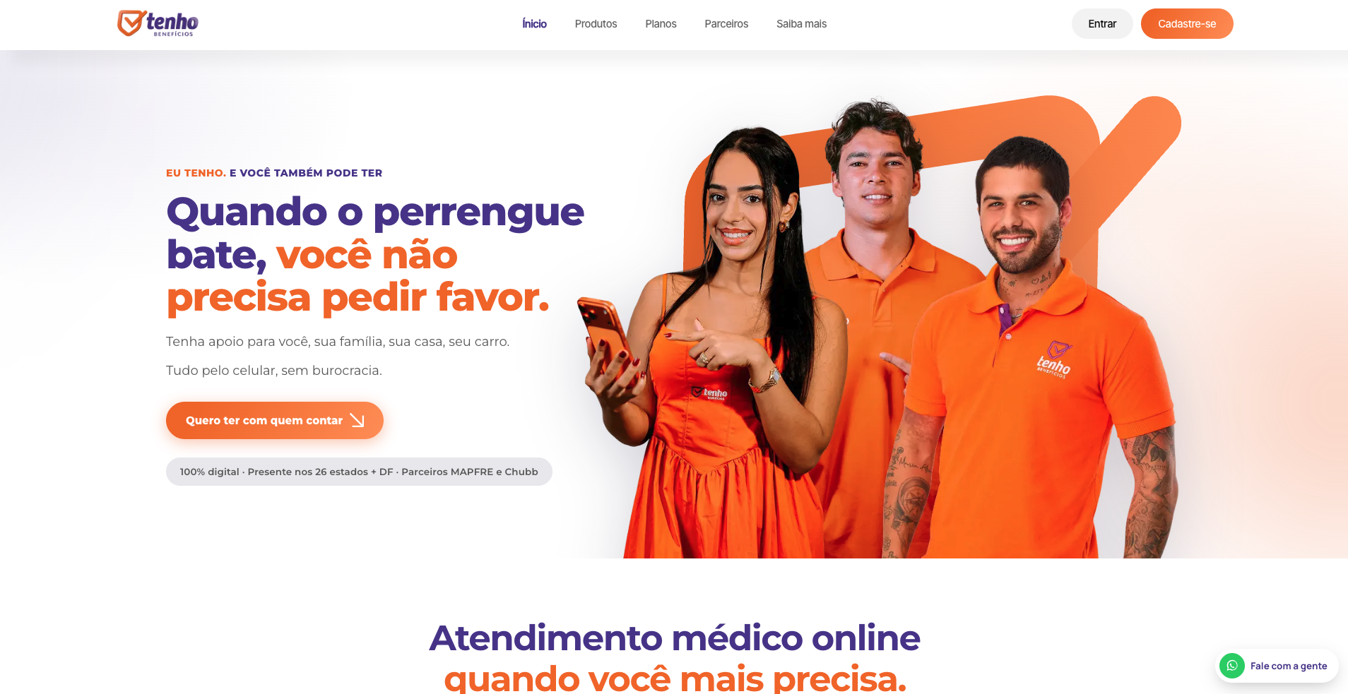 Tenho Benefícios — interface do projeto